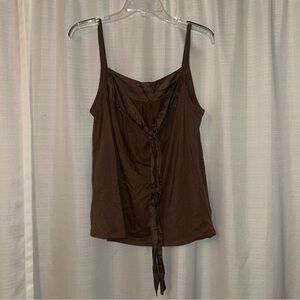 New York & Company Brown Camisole Top